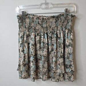 Floral Smocked Women's Skirt Cottage Core Garden Girl  Sz Large